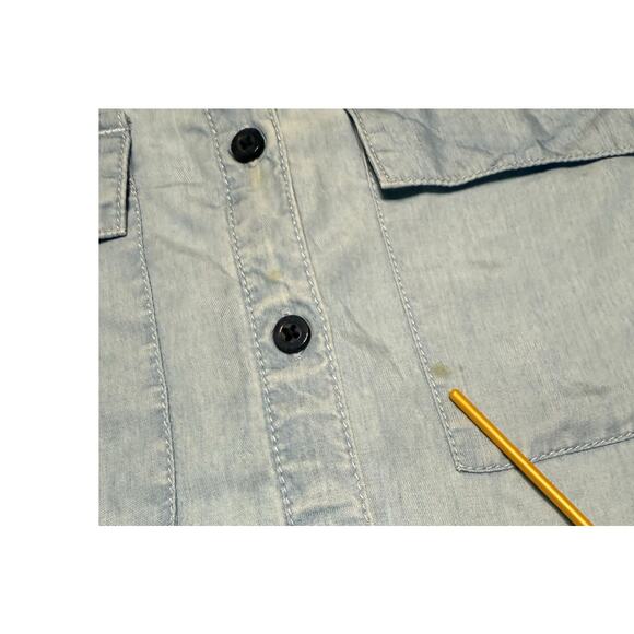 Tommy Hilfiger Womens Roll up Button 3/4 length Sleeve Soft Chambry Shirt XXS - Picture 12 of 16